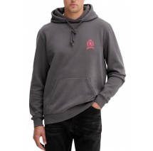TOMMY JEANS REG WASHED CREST PLAY HOOD ΜΠΛΟΥΖΑ ΦΟΥΤΕΡ ΑΝΔΡΙΚΗ WASHED BLACK