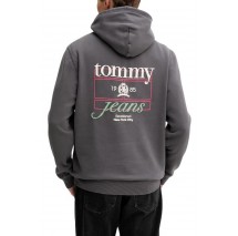 TOMMY JEANS REG WASHED CREST PLAY HOOD ΜΠΛΟΥΖΑ ΦΟΥΤΕΡ ΑΝΔΡΙΚΗ WASHED BLACK
