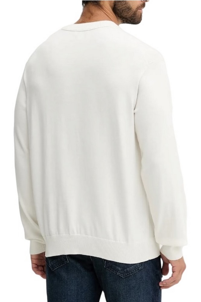 CALVIN KLEIN JEANS LS CTTN ESY FT CRWNK ΜΠΛΟΥΖΑ ΠΛΕΚΤΗ  ΑΝΔΡΙΚΗ OFF WHITE