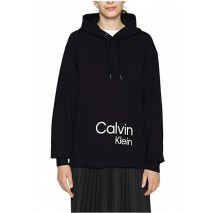 CALVIN KLEIN JEANS OVERSIZED HOODIE ΜΠΛΟΥΖΑ ΦΟΥΤΕΡ ΓΥΝΑΙΚΕΙΑ BLACK