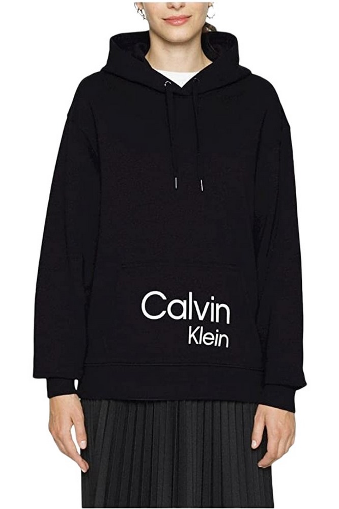 CALVIN KLEIN JEANS OVERSIZED HOODIE ΜΠΛΟΥΖΑ ΦΟΥΤΕΡ ΓΥΝΑΙΚΕΙΑ BLACK