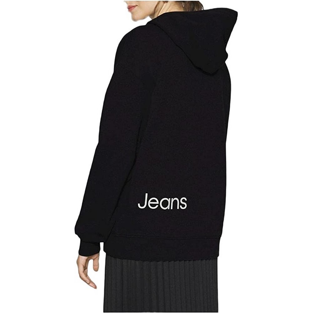 CALVIN KLEIN JEANS OVERSIZED HOODIE ΜΠΛΟΥΖΑ ΦΟΥΤΕΡ ΓΥΝΑΙΚΕΙΑ BLACK