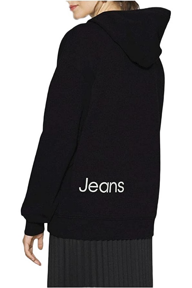 CALVIN KLEIN JEANS OVERSIZED HOODIE ΜΠΛΟΥΖΑ ΦΟΥΤΕΡ ΓΥΝΑΙΚΕΙΑ BLACK