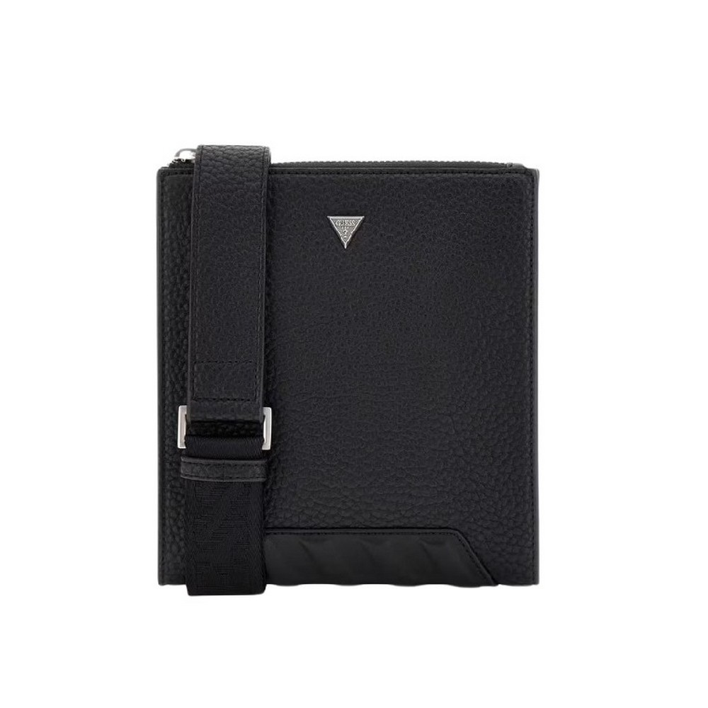 GUESS TORINO CROSSBODY FLAT ΤΣΑΝΤΑ ΑΝΔΡΙΚΗ BLACK