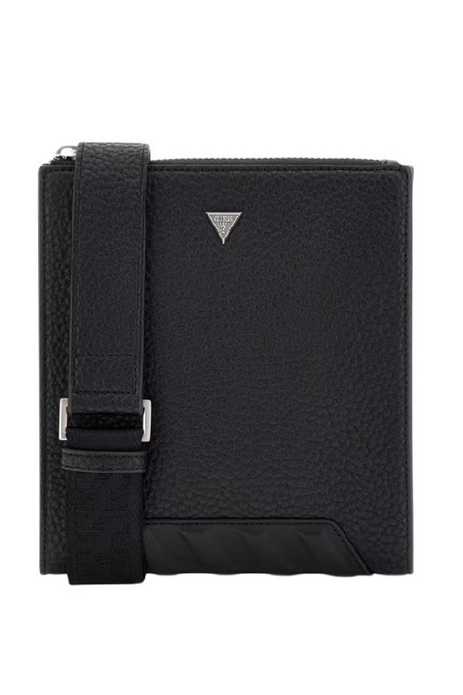 GUESS TORINO CROSSBODY FLAT ΤΣΑΝΤΑ ΑΝΔΡΙΚΗ BLACK