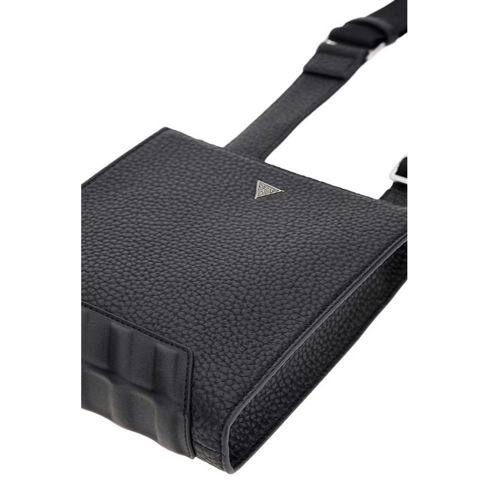 GUESS TORINO CROSSBODY FLAT ΤΣΑΝΤΑ ΑΝΔΡΙΚΗ BLACK