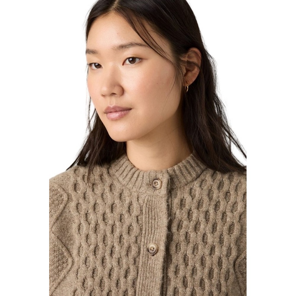 LEVIS CHARLOTTE CREWNECK CARDIGAN ΖΑΚΕΤΑ ΠΛΕΚΤΗ ΓΥΝΑΙΚΕΙΑ NEUTRALS