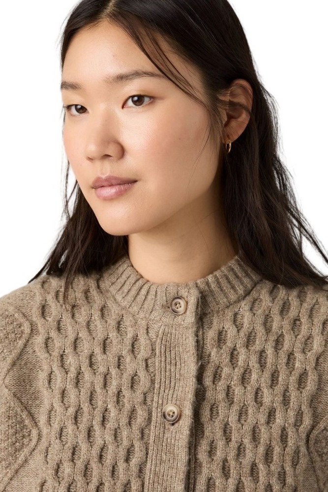 LEVIS CHARLOTTE CREWNECK CARDIGAN ΖΑΚΕΤΑ ΠΛΕΚΤΗ ΓΥΝΑΙΚΕΙΑ NEUTRALS