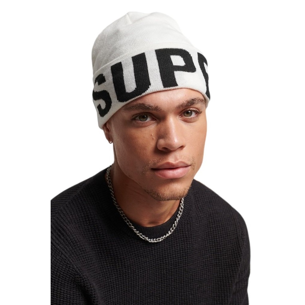 ΣΚΟΥΦΟΣ D2 CODE MTN KNITTED HAT ΓΥΝΑΙΚΕΙΟΣ SUPERDRY WHITE