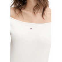TOMMY JEANS BOAT NECK TOP SS EXT ΤΟΠ ΓΥΝΑΙΚΕΙΟ OFF WHITE