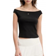 TOMMY JEANS BOAT NECK TOP SS EXT ΤΟΠ ΓΥΝΑΙΚΕΙΟ BLACK