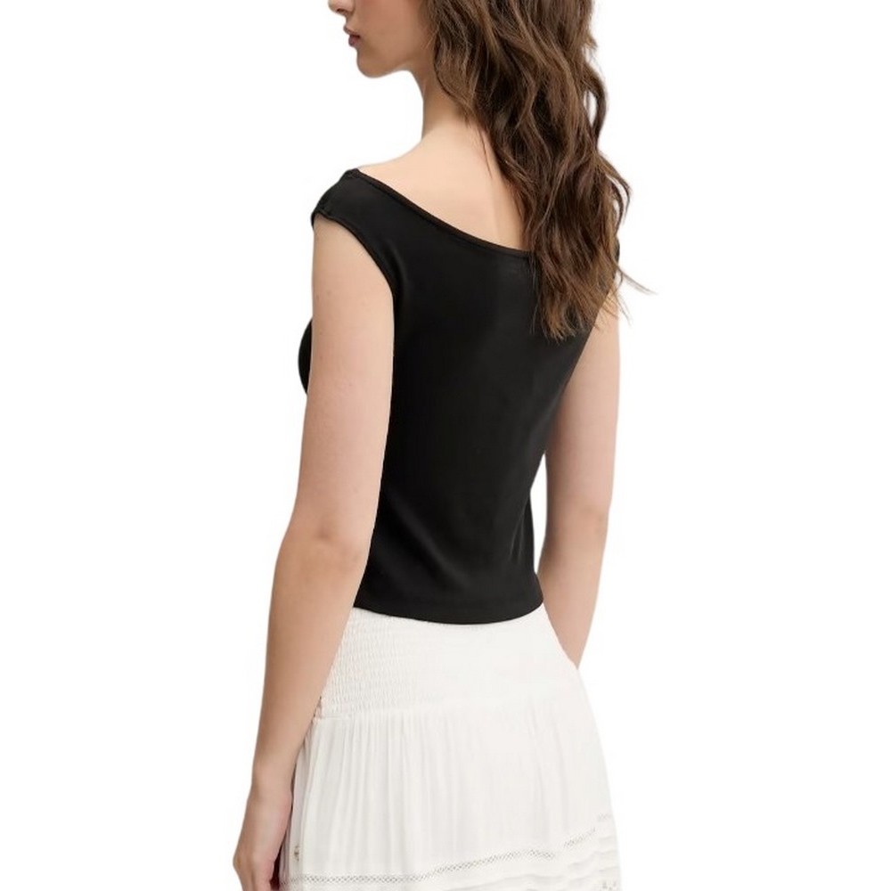 TOMMY JEANS BOAT NECK TOP SS EXT ΤΟΠ ΓΥΝΑΙΚΕΙΟ BLACK