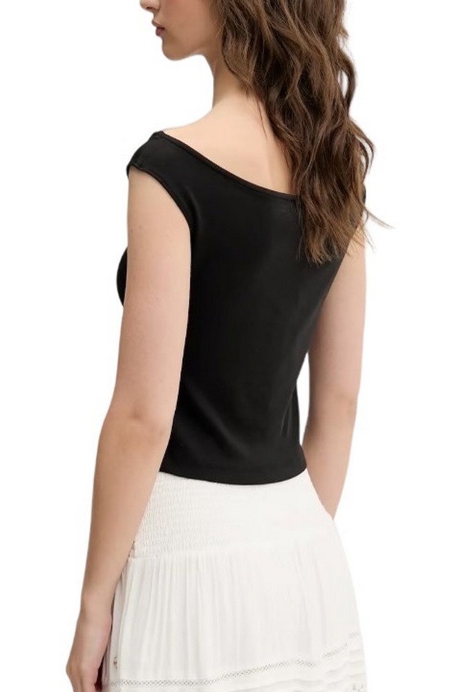TOMMY JEANS BOAT NECK TOP SS EXT ΤΟΠ ΓΥΝΑΙΚΕΙΟ BLACK