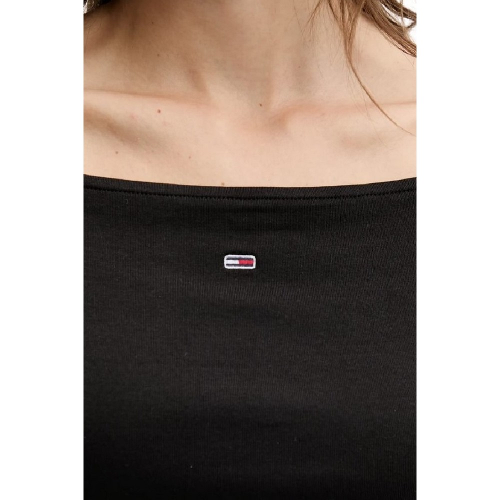 TOMMY JEANS BOAT NECK TOP SS EXT ΤΟΠ ΓΥΝΑΙΚΕΙΟ BLACK