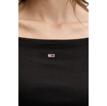 TOMMY JEANS BOAT NECK TOP SS EXT ΤΟΠ ΓΥΝΑΙΚΕΙΟ BLACK