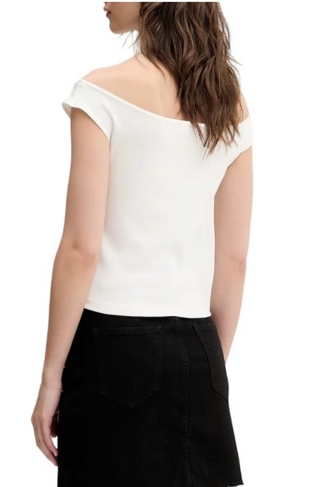 TOMMY JEANS BOAT NECK TOP SS EXT ΤΟΠ ΓΥΝΑΙΚΕΙΟ OFF WHITE