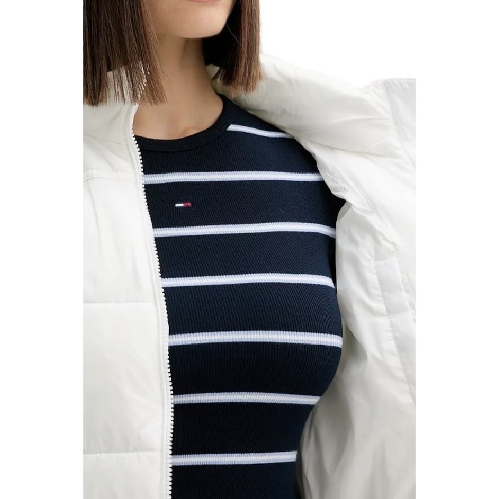 TOMMY JEANS PCKBL HOOD ESS PUFFER EXT ΜΠΟΥΦΑΝ ΓΥΝΑΙΚΕΙΟ WHITE