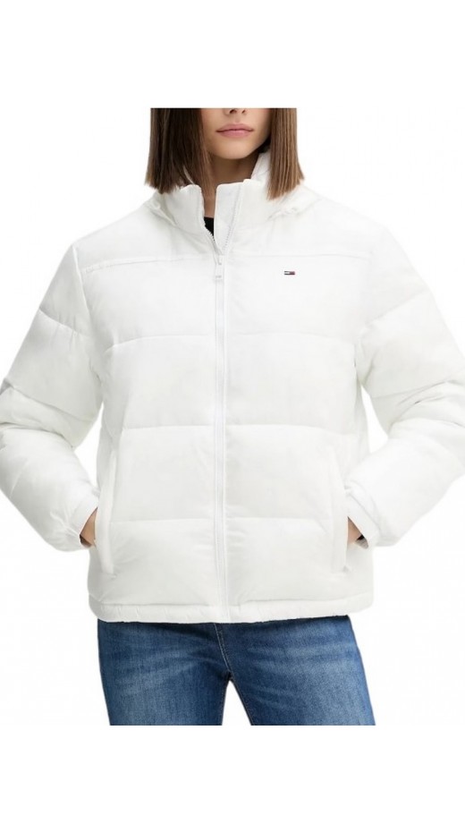 TOMMY JEANS PCKBL HOOD ESS PUFFER EXT ΜΠΟΥΦΑΝ ΓΥΝΑΙΚΕΙΟ WHITE