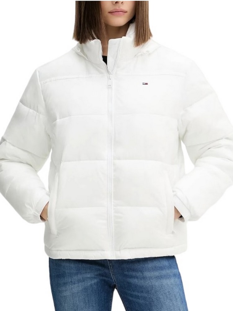 TOMMY JEANS PCKBL HOOD ESS PUFFER EXT ΜΠΟΥΦΑΝ ΓΥΝΑΙΚΕΙΟ WHITE