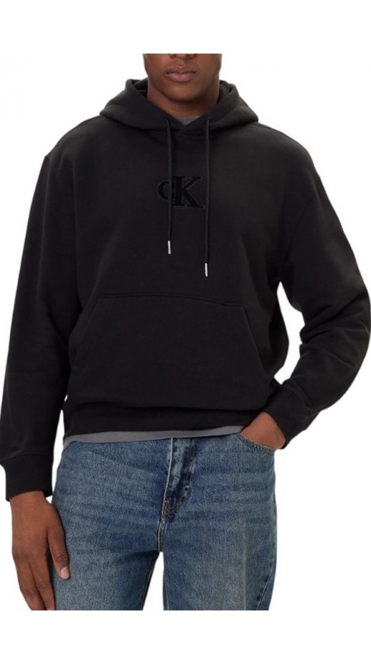 CALVIN KLEIN JEANS 350GSM FLEECE GIFT GIVING HOODIE ΜΠΛΟΥΖΑ ΦΟΥΤΕΡ ΑΝΔΡΙΚΗ BLACK