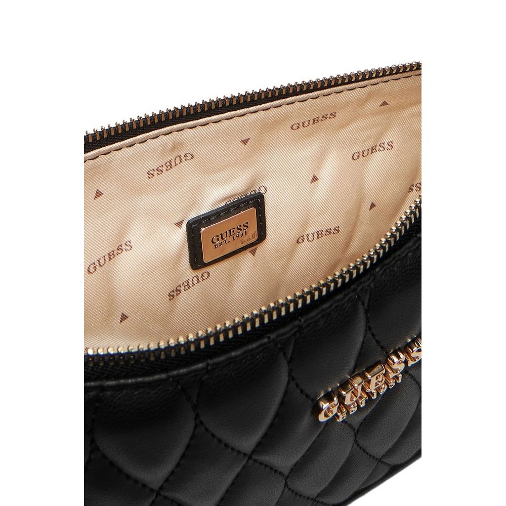 GUESS VALLA MINI TOP ZIP SHLDR BAG ΤΣΑΝΤΑ ΓΥΝΑΙΚΕΙΑ BLACK