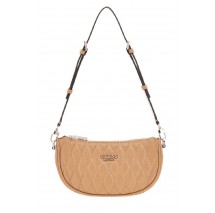 GUESS VALLA MINI TOP ZIP SHLDR BAG ΤΣΑΝΤΑ ΓΥΝΑΙΚΕΙΑ BEIGE
