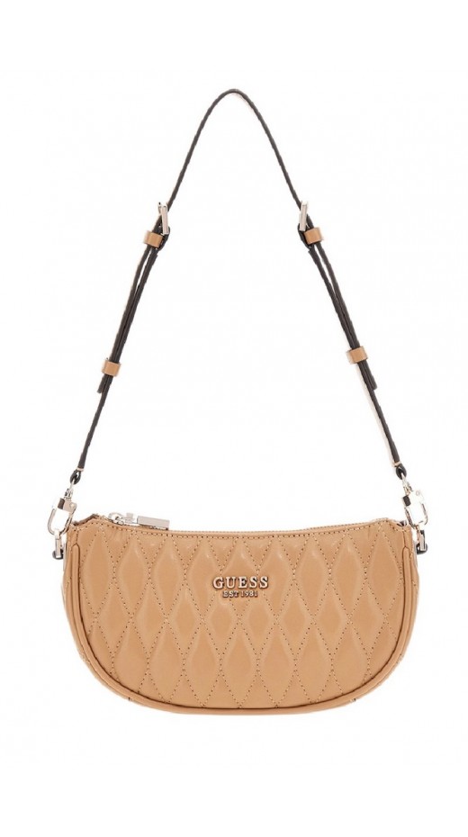 GUESS VALLA MINI TOP ZIP SHLDR BAG ΤΣΑΝΤΑ ΓΥΝΑΙΚΕΙΑ BEIGE