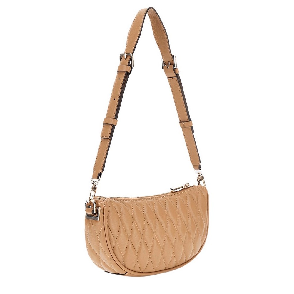 GUESS VALLA MINI TOP ZIP SHLDR BAG ΤΣΑΝΤΑ ΓΥΝΑΙΚΕΙΑ BEIGE