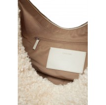 CALVIN KLEIN SHERPA CK ZIP PULLER LARGE BAG ΤΣΑΝΤΑ ΓΥΝΑΙΚΕΙΑ ECRU
