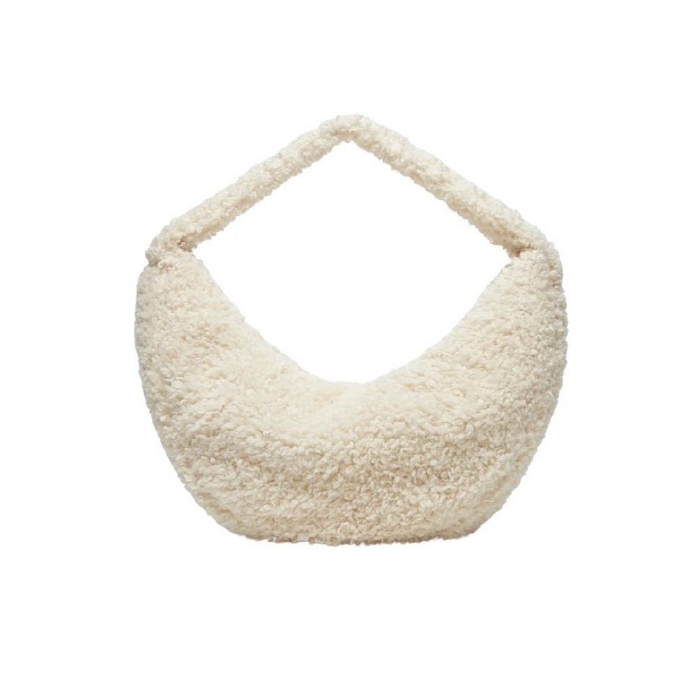 CALVIN KLEIN SHERPA CK ZIP PULLER LARGE BAG ΤΣΑΝΤΑ ΓΥΝΑΙΚΕΙΑ ECRU