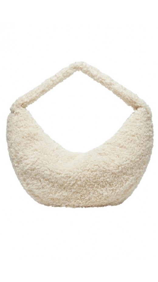 CALVIN KLEIN SHERPA CK ZIP PULLER LARGE BAG ΤΣΑΝΤΑ ΓΥΝΑΙΚΕΙΑ ECRU