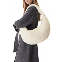 CALVIN KLEIN SHERPA CK ZIP PULLER LARGE BAG ΤΣΑΝΤΑ ΓΥΝΑΙΚΕΙΑ ECRU