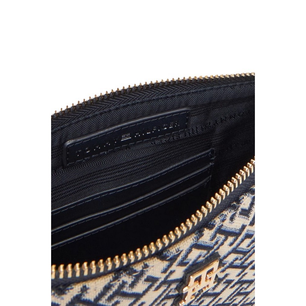 TOMMY HILFIGER JACQUARD SHOULDER POUCH ΤΣΑΝΤΑ ΓΥΝΑΙΚΕΙΑ NAVY