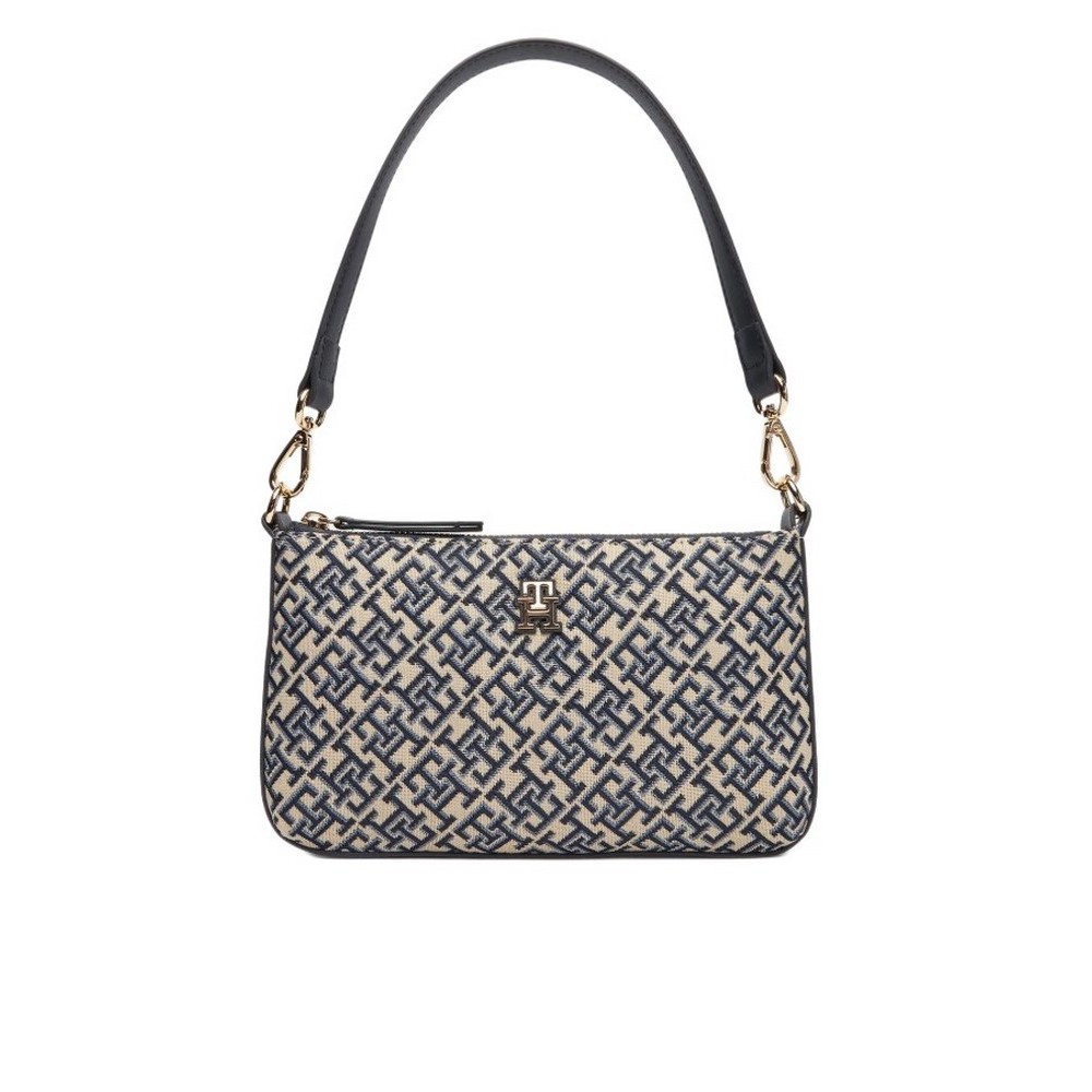 TOMMY HILFIGER JACQUARD SHOULDER POUCH ΤΣΑΝΤΑ ΓΥΝΑΙΚΕΙΑ NAVY