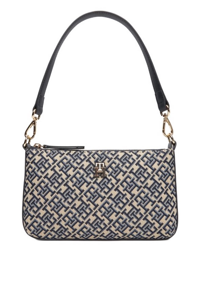 TOMMY HILFIGER JACQUARD SHOULDER POUCH ΤΣΑΝΤΑ ΓΥΝΑΙΚΕΙΑ NAVY