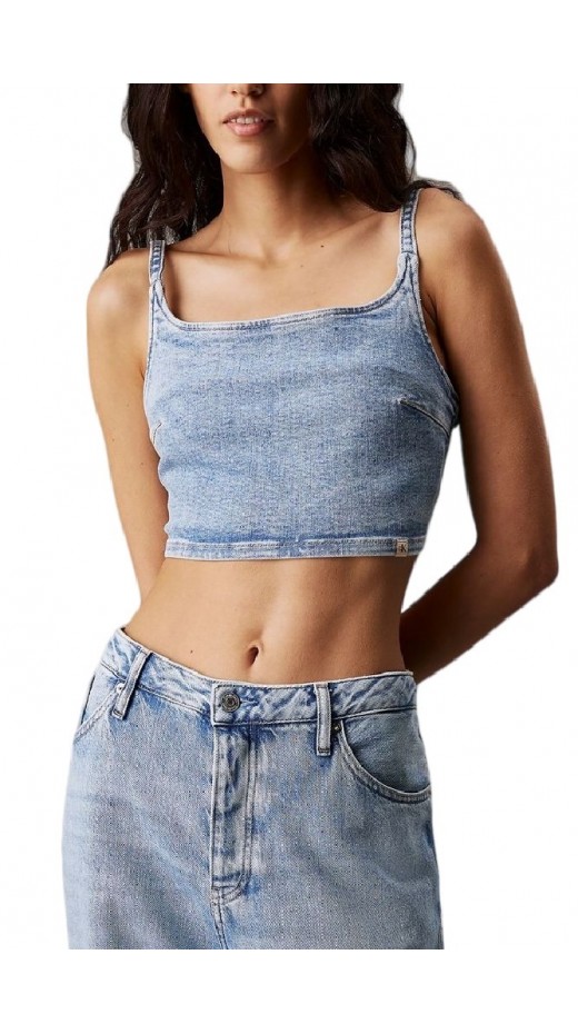 CALVIN KLEIN JEANS DENIM BRALETTE ΤΟΠ ΓΥΝΑΙΚΕΙΟ DENIM LIGHT