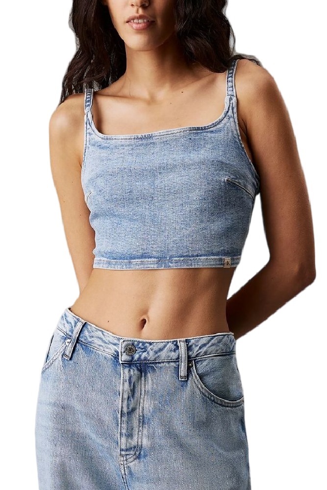 CALVIN KLEIN JEANS DENIM BRALETTE ΤΟΠ ΓΥΝΑΙΚΕΙΟ DENIM LIGHT