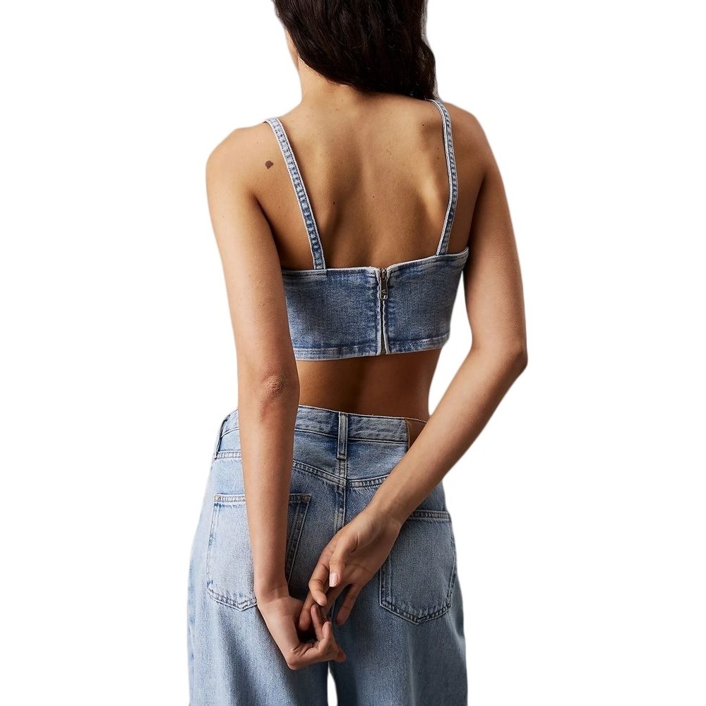 CALVIN KLEIN JEANS DENIM BRALETTE ΤΟΠ ΓΥΝΑΙΚΕΙΟ DENIM LIGHT