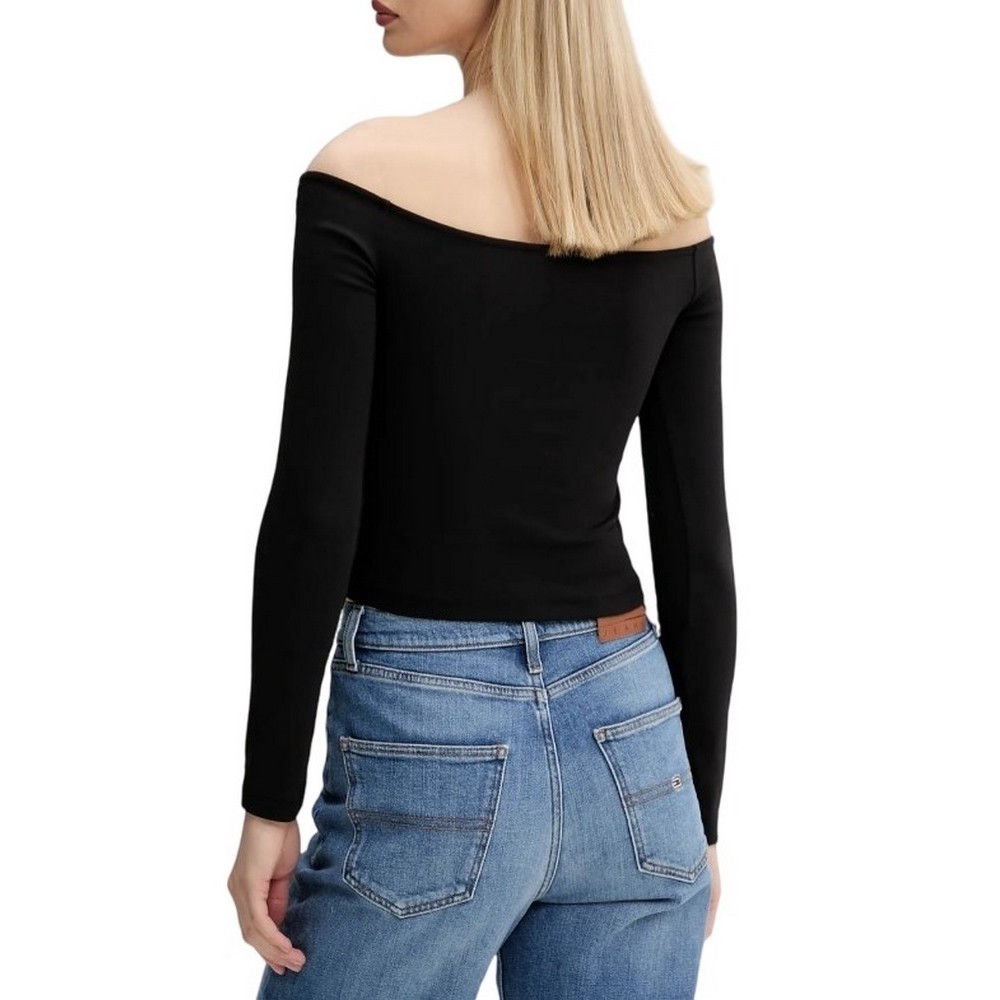 TOMMY JEANS SLIM ESSENTIAL BOAT NECK L ΜΠΛΟΥΖΑ ΓΥΝΑΙΚΕΙΑ BLACK