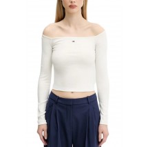 TOMMY JEANS SLIM ESSENTIAL BOAT NECK L ΜΠΛΟΥΖΑ ΓΥΝΑΙΚΕΙΑ OFF WHITE