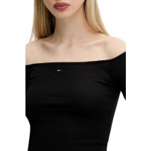 TOMMY JEANS SLIM ESSENTIAL BOAT NECK L ΜΠΛΟΥΖΑ ΓΥΝΑΙΚΕΙΑ BLACK