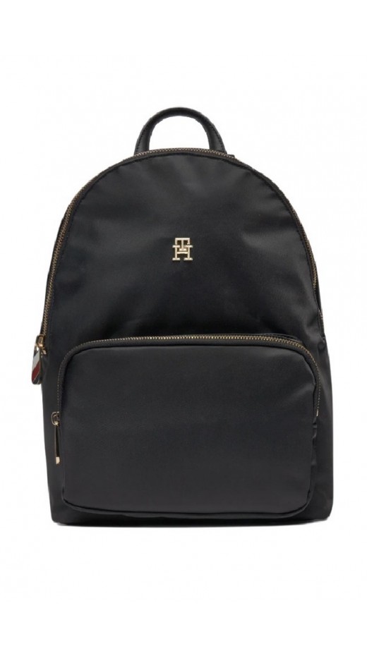 TOMMY HILFIGER POPPY TH BACKPACK ΤΣΑΝΤΑ ΓΥΝΑΙΚΕΙΑ BLACK