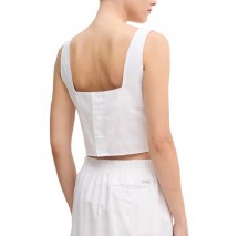 CALVIN KLEIN JEANS SOFT LINEN TOP ΤΟΠ ΓΥΝΑΙΚΕΙΟ BRIGHT WHITE