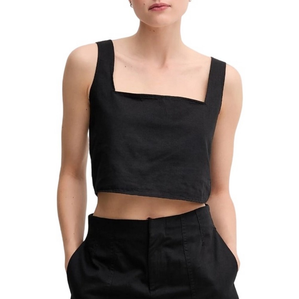 CALVIN KLEIN JEANS SOFT LINEN TOP ΤΟΠ ΓΥΝΑΙΚΕΙΟ BLACK