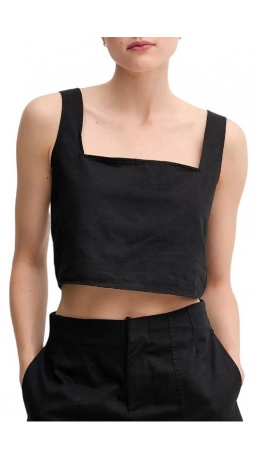 CALVIN KLEIN JEANS SOFT LINEN TOP ΤΟΠ ΓΥΝΑΙΚΕΙΟ BLACK