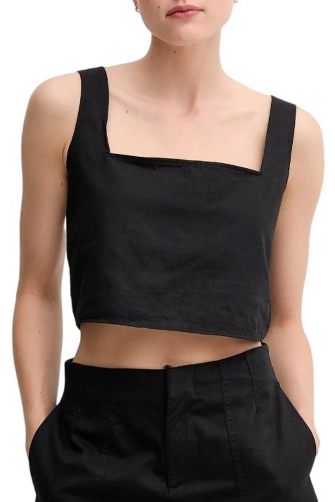 CALVIN KLEIN JEANS SOFT LINEN TOP ΤΟΠ ΓΥΝΑΙΚΕΙΟ BLACK
