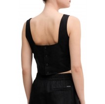 CALVIN KLEIN JEANS SOFT LINEN TOP ΤΟΠ ΓΥΝΑΙΚΕΙΟ BLACK