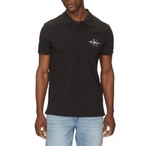 CALVIN KLEIN JEANS MONOLOGO POLO T-SHIRT ΜΠΛΟΥΖΑ ΑΝΔΡΙΚΗ CK BLACK