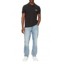 CALVIN KLEIN JEANS MONOLOGO POLO T-SHIRT ΜΠΛΟΥΖΑ ΑΝΔΡΙΚΗ CK BLACK