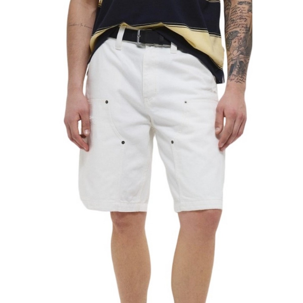 GUESS PANEL CARPENTER S ΒΕΡΜΟΥΔΑ ΑΝΔΡΙΚΗ OFF WHITE